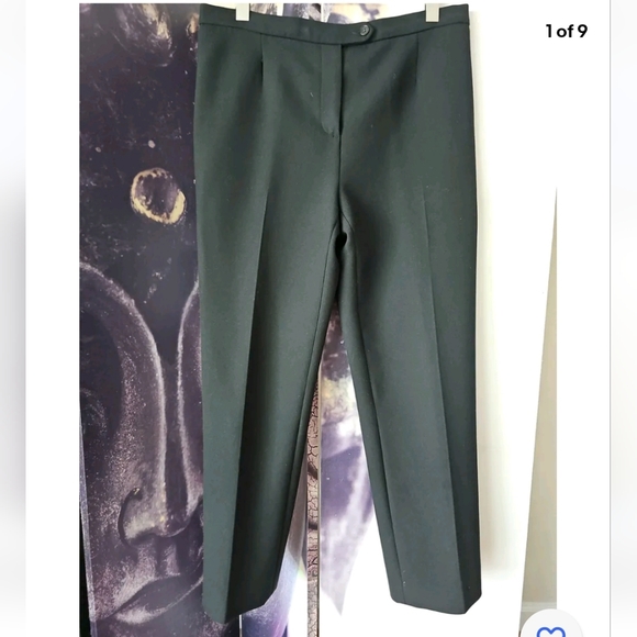 Peserico Sign‎ Italy Size 44 Handmade Tailored High Waisted Straight Leg Pants - Picture 1 of 9